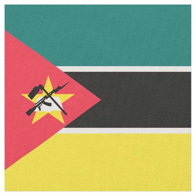 Moçambique flagga tyg (Närbild)