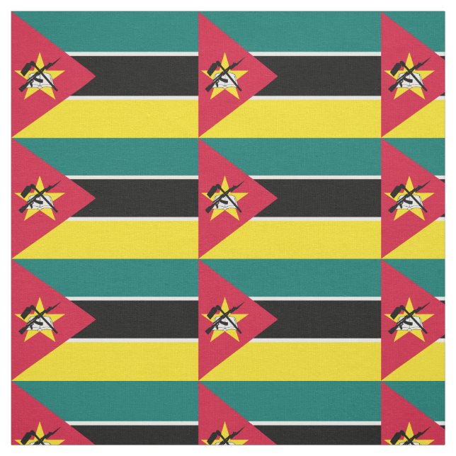Moçambique Flagga Tyg (Provkarta)