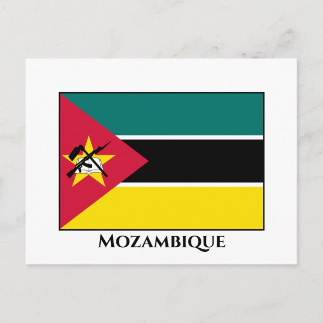 Moçambique Flagga Vykort (Framsida)