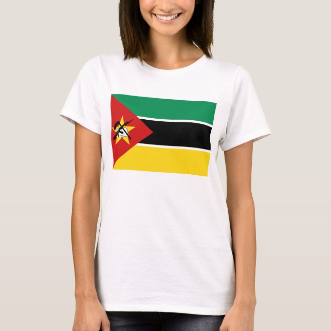 Moçambique Flagga x Karta T-Shirt (Framsida)