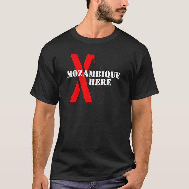Moçambique Här Black T-Shirt (Framsida)