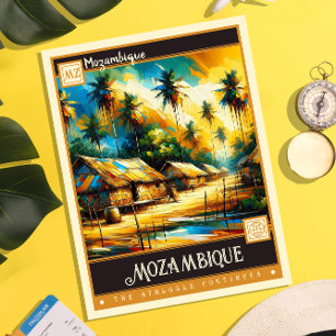 Moçambique Måla Vintage Vykort