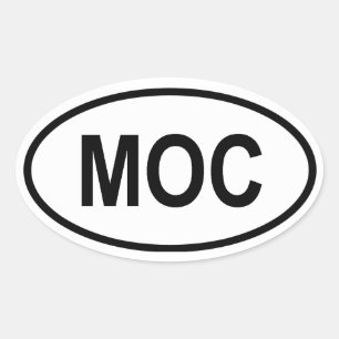 Moçambique ’MOC’ Ovalt Klistermärke