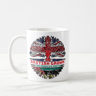 Moçambique Mozambican British Träd Roots Flagga Kaffemugg