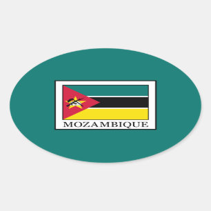 Moçambique Ovalt Klistermärke
