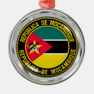 Moçambique Round Emblem Julgransprydnad Metall