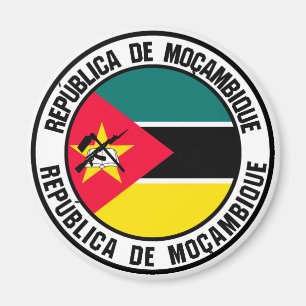 Moçambique Round Emblem Magnet