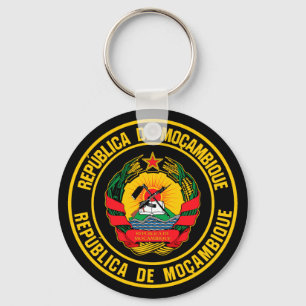 Moçambique Round Emblem Nyckelring