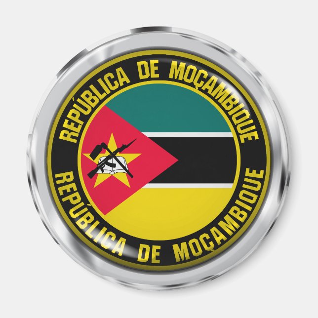 Mocambique rundaEmblem Magnet (Framsidan)