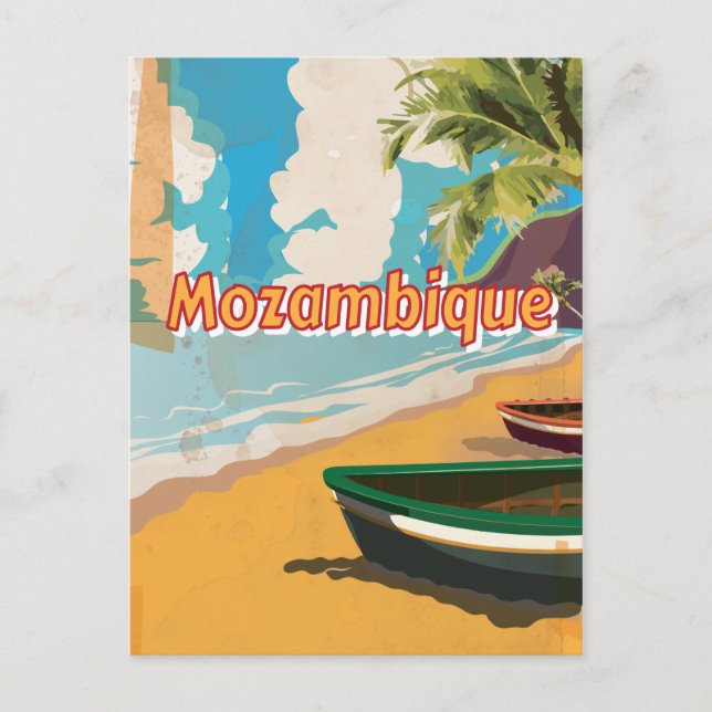 Moçambique Vintage-semester Poster Vykort (Framsida)