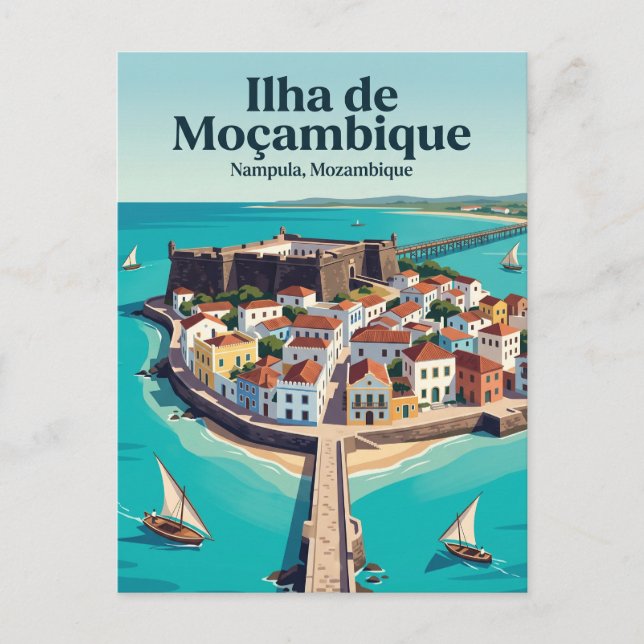 Moçambiqueöarna Moçambique Vykort (Framsida)