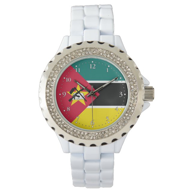 Moçambiques flagga armbandsur (Framsida)