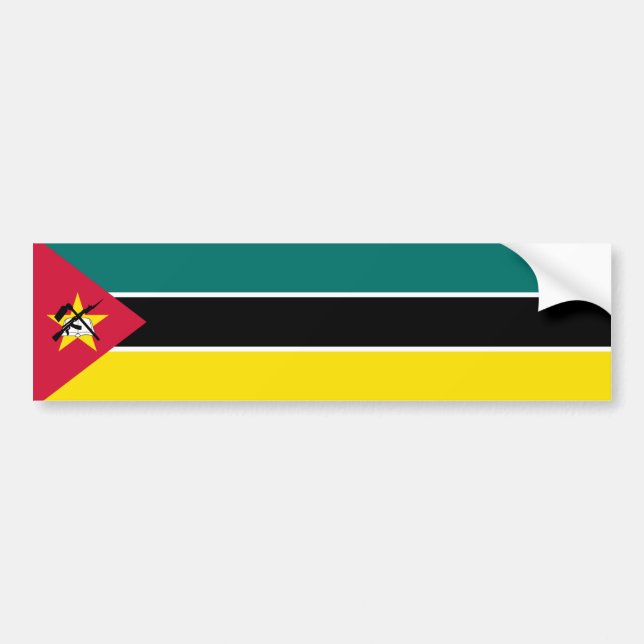 Moçambiques flagga bildekal (Framsidan)