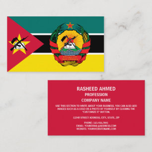 Moçambiques Flagga & Emblem, Moçambiques Flagga Visitkort