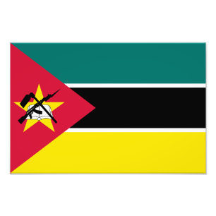 Moçambiques flagga fototryck