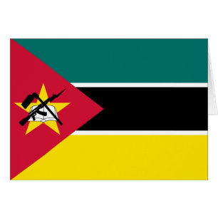 Moçambiques flagga hälsningskort