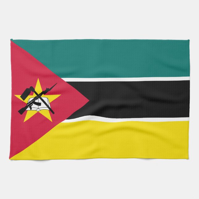 Moçambiques flagga kökshandduk (Horisontell)