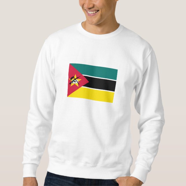 Moçambiques flagga lång ärmad tröja (Framsida)