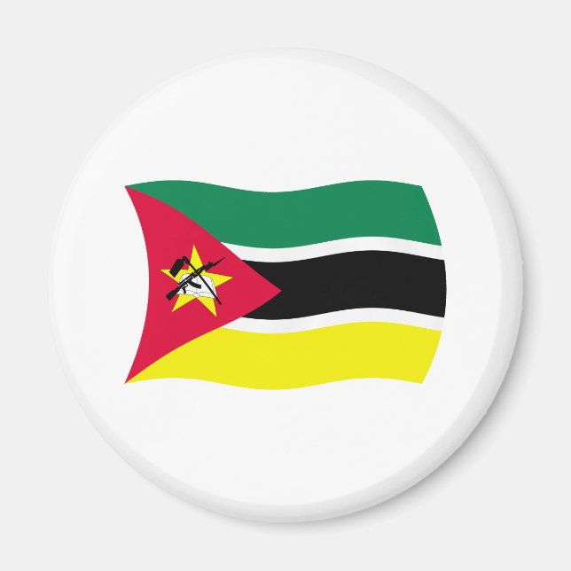 Moçambiques flagga Magnet (Framsidan)