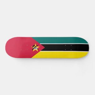 Moçambiques flagga mini skateboard bräda 18,5 cm