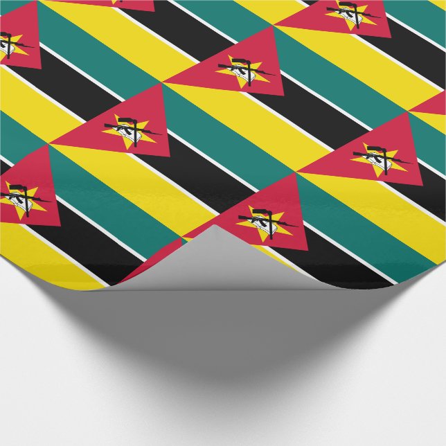 Moçambiques flagga presentpapper (Hörn)
