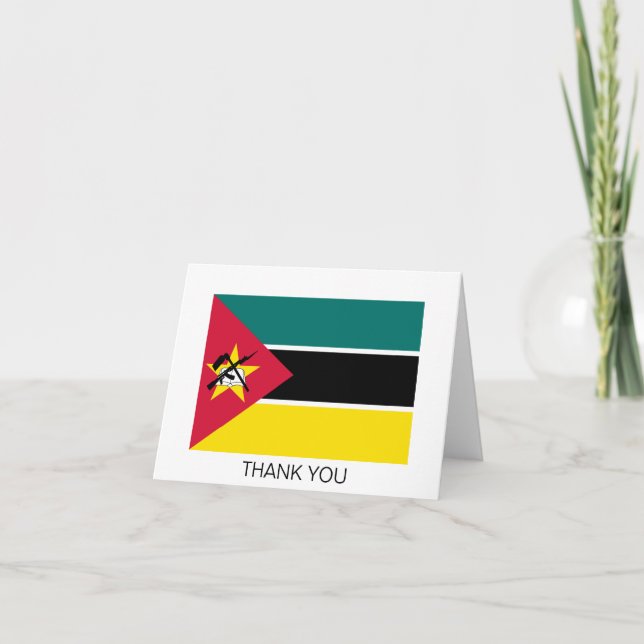 Moçambiques flagga tack kort (Framsida)