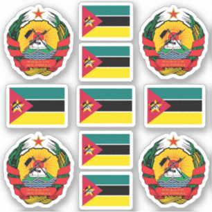 Moçambiques nationella symboler /Jacka av arm och Klistermärken