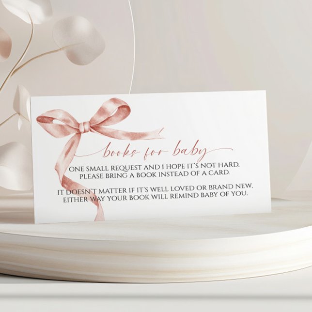 Mocha Bow Bok för Baby-inkapslingskort Tilläggskort (Skapare uppladdad)