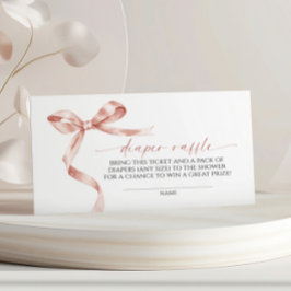 Mocha Bow Diaper Raffle Tilläggskort
