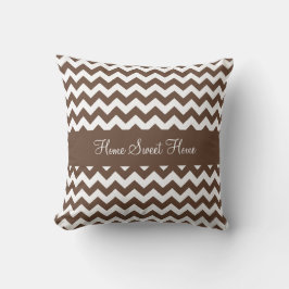 Mocha Brown Chevron Kudde