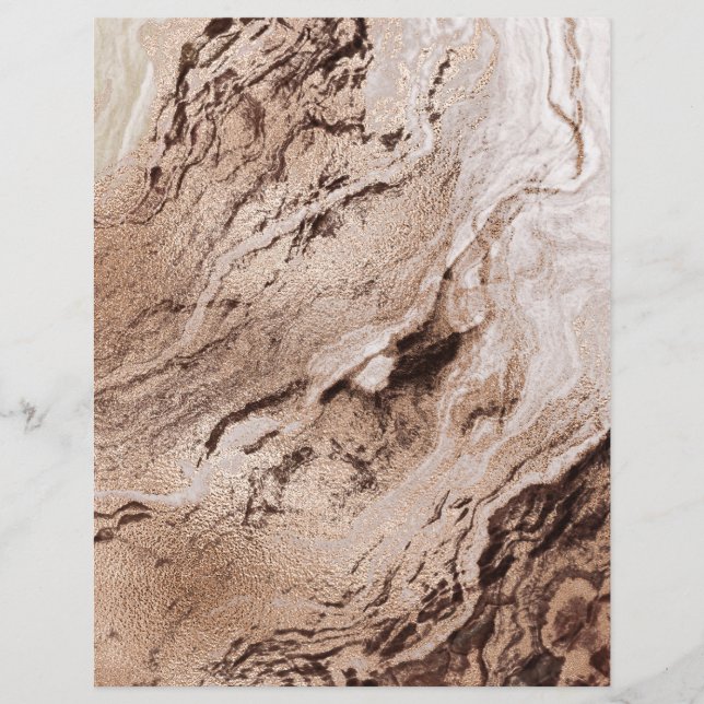 Mocha Brown Granit Guld 2 Sidor Scrapbookpapper (Framsida)