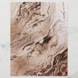 Mocha Brown Granite Guld 2 Sided Scrapbook Papper