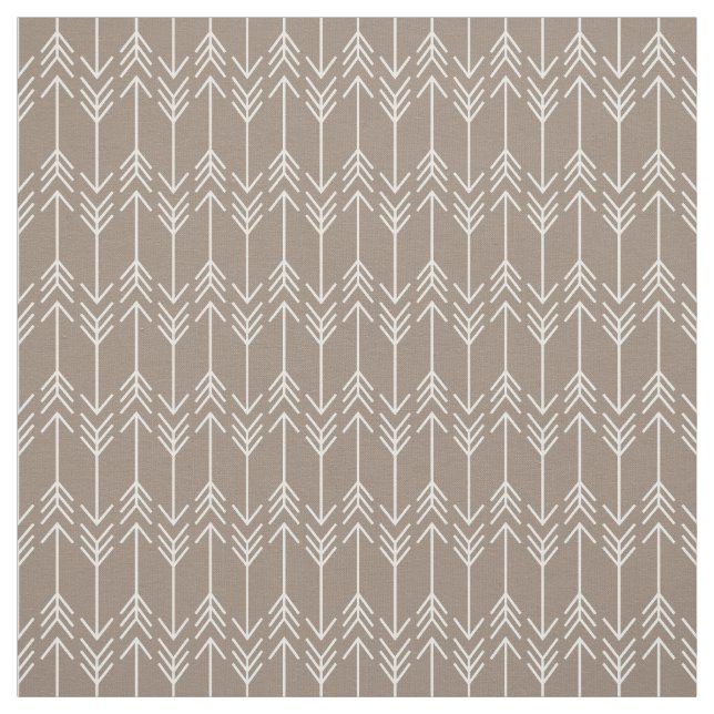 Mocha Brown Herringbone Arrows Tyg (Provkarta)