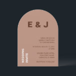 Mocha Brown Modern bröllopsinbjudan Inbjudningar<br><div class="desc">Den här vackra,  moderna bröllopsinbjudan har vit och tvåfärgad mocha brun. (Det finns en mörk chokladbrun och det finns också en ljusare milkare ton mocha brun). Inbjudan är enkel att anpassa onlinen innan du beställer.</div>