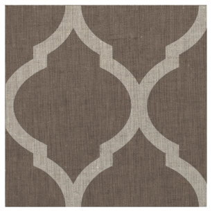 Mocha Brown Moroccan Quatrefoil Large  Tyg