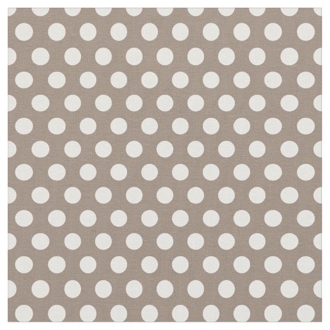 Mocha Brown Polka dots Tyg (Närbild)
