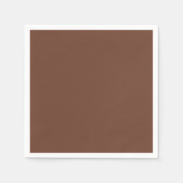 Mocha Brown Solid Färg | Klassisk | ELEGANT Pappersservett (Framsidan)