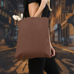 Mocha Brown Solid Färg Klassisk ELEGANT Tygkasse