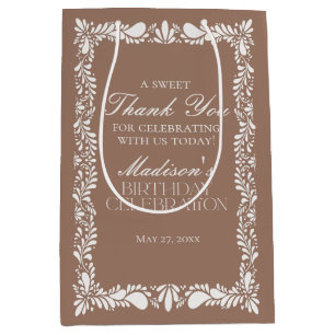Mocha Brown Talavera Tile Fiesta Birthday Favors