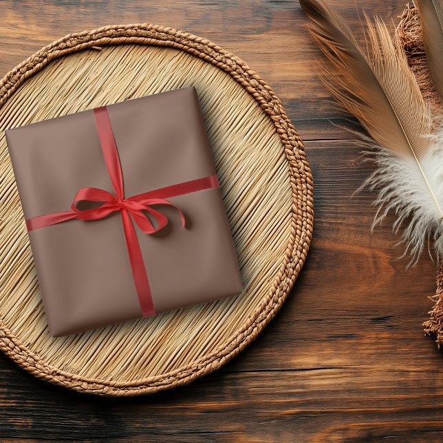 Mocha Brun Enfärgad | Klassisk | Elegant Presentpapper (Skapare uppladdad)