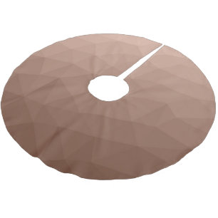 Mocha Brun geometrisk mesh modernt mönster Julgransmatta Borstad Polyester