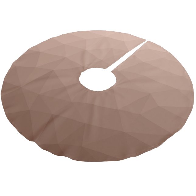 Mocha Brun geometrisk mesh modernt mönster Julgransmatta Borstad Polyester (Vinklad)