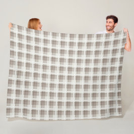 Mocha Brun Gingham buffalo rutig check Fleecefilt