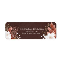Mocha Brun Textur Vit Blomblad