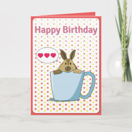 Mocha bunny Grattis på födelsedagen Card Kort