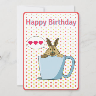 Mocha bunny Grattis på födelsedagen-kort Julkort