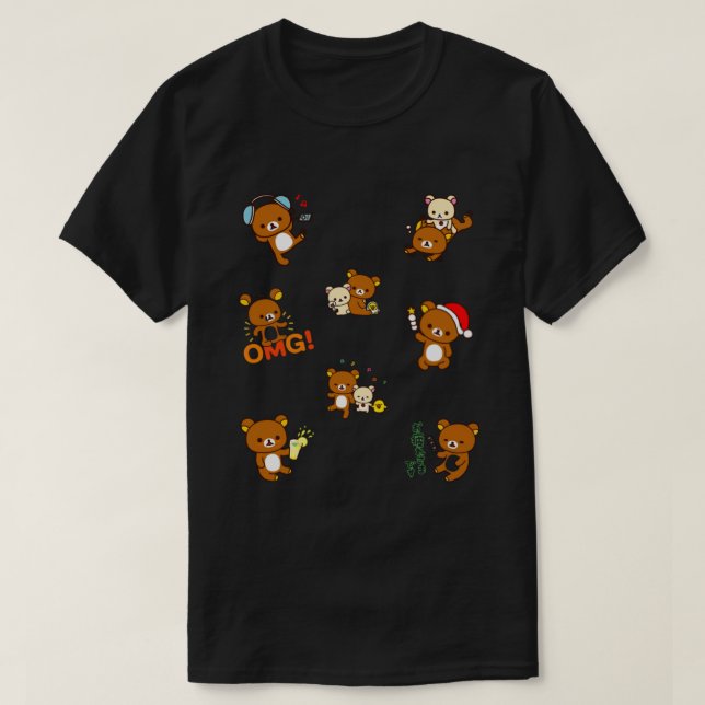 mocha cat and cute milk - bears t shirt (Design framsida)
