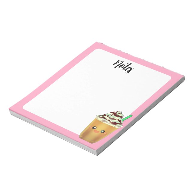 Mocha Coffee Iced Blend Drink Anteckningsblock (Roterad)