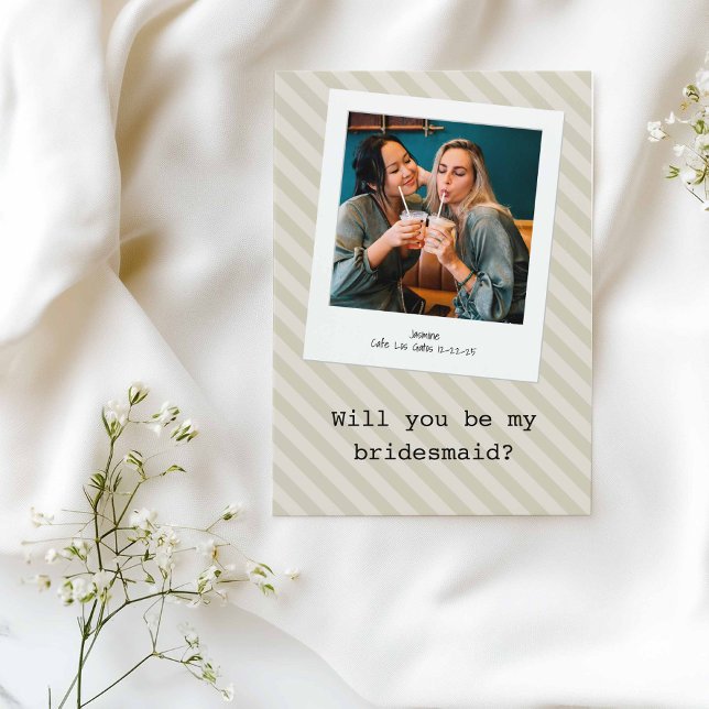 Mocha Cream: "Kommer du att bli min Bridesmaid?" F Inbjudan (Skapare uppladdad)