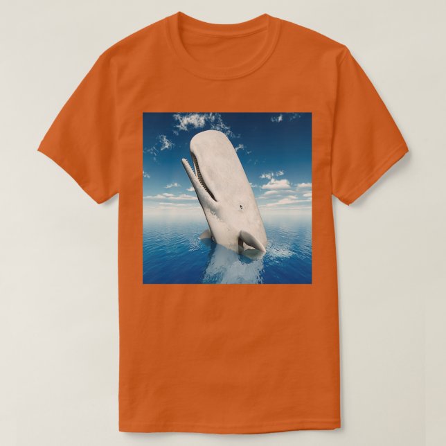 Mocha Dick Sperm Whale White Whale T Shirt (Design framsida)